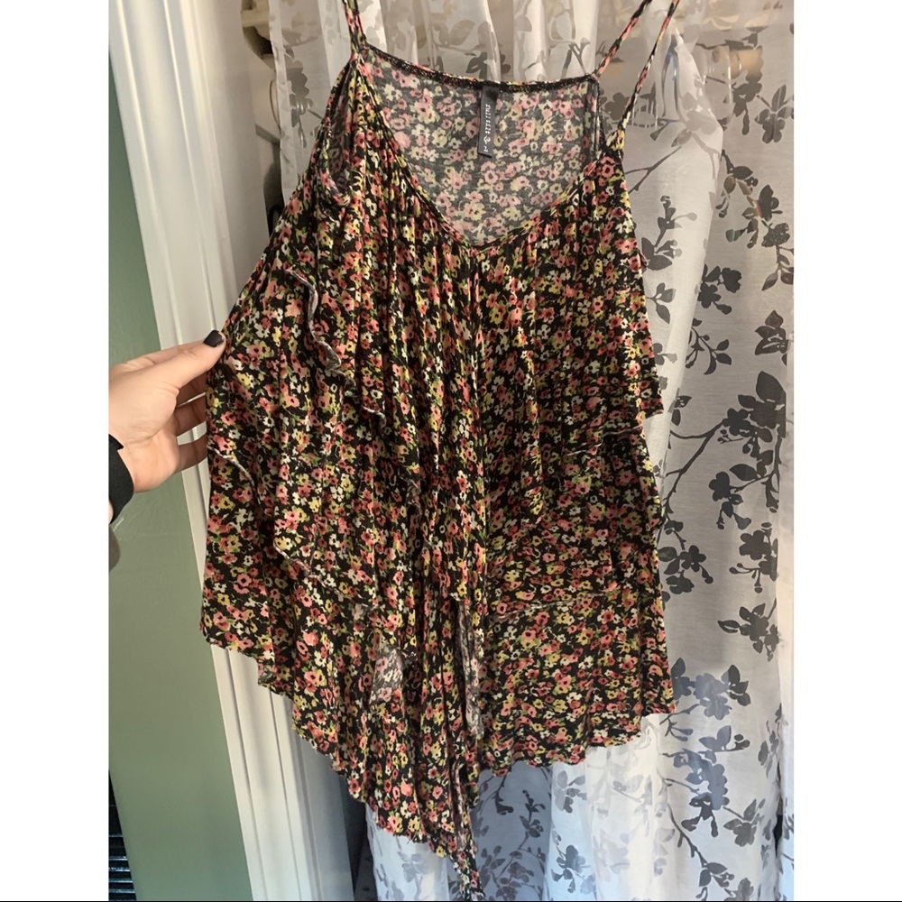 Floral Print Layered Full Tilt Tank